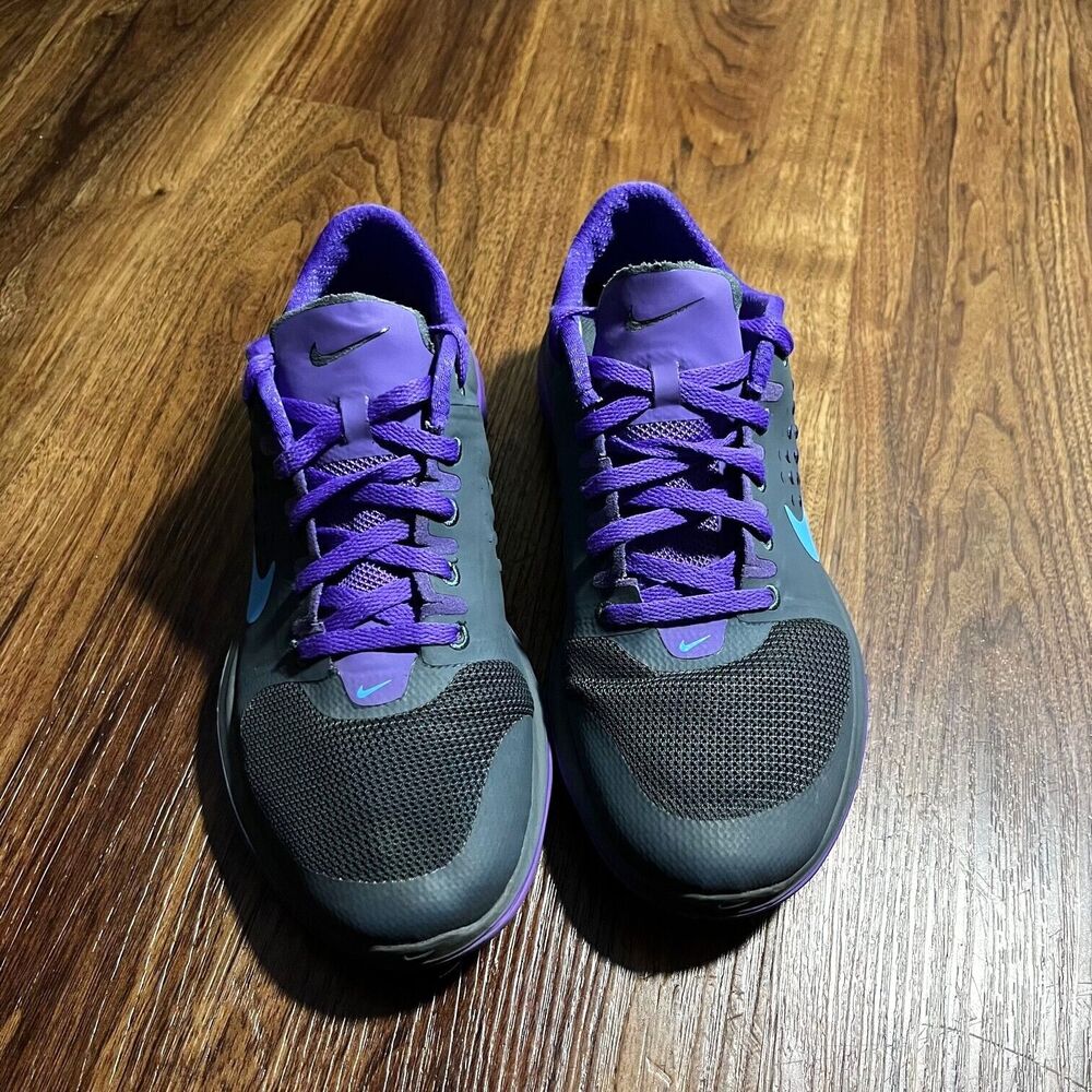 Nike Fs Lite Run 616684 008 Dark Midnight Grey/ University Blue Size 6.5